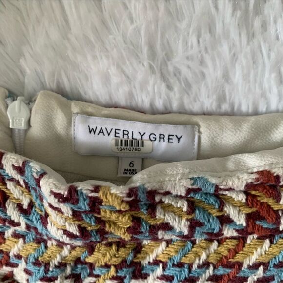 ANTHROPOLOGIE CREAM TWEED MINI SKIRT - Picture 9 of 11